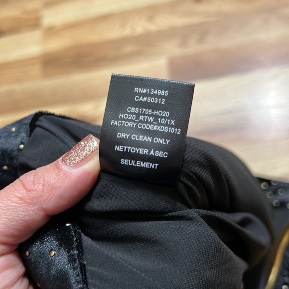 For Love and Lemons Dolls Kill Margot Black Velvet Gold Stud Ruched Mini Skirt - Picture 16 of 16